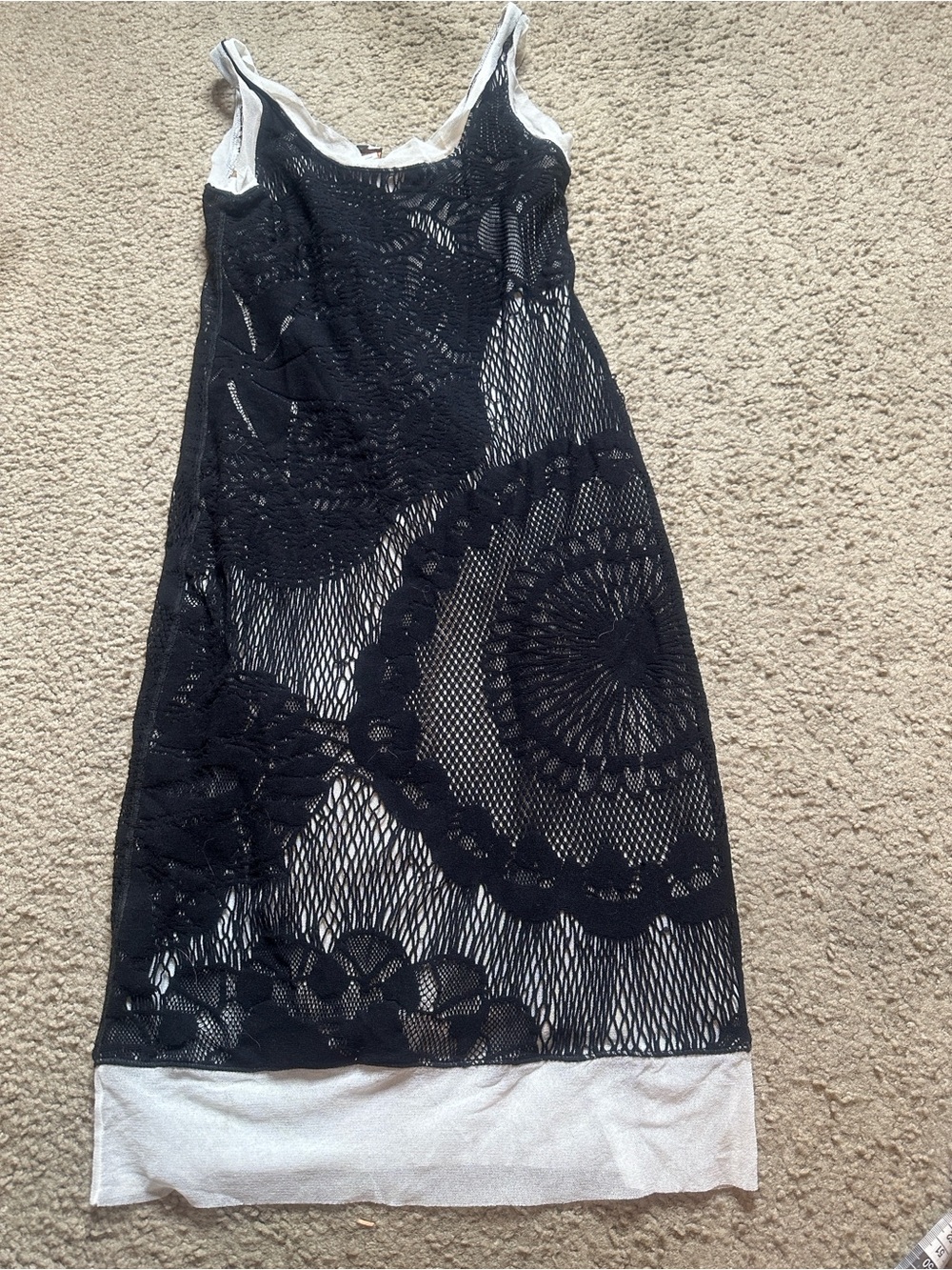 John Paul Gauthier sheath Lacey Dress— Unique Black Woven Tag- MEDIUM  Size